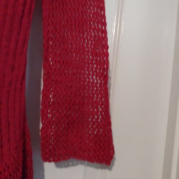 Sundance Womens Red Knit Lined Knee Length Dress 3/4 Sleeve Small - Picture 8 of 16